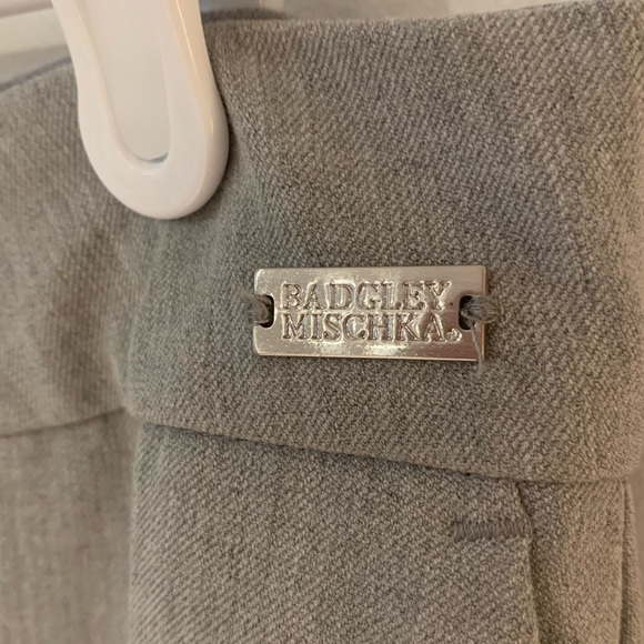 Badgley Mischika Light Grey Slim Leg Dress/Work Pants - Picture 6 of 7
